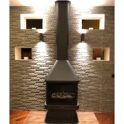 Lareira a lenha Lisboa Bronpi frontal 11 kW