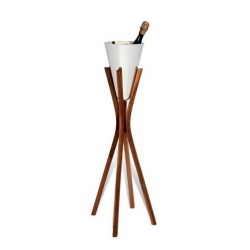 Soporte de pedestal pulido para cubo de champán So High Walnut OA1710