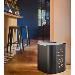 Wood Pellet Storage Stepia Black Ice Grey Dixneuf Design