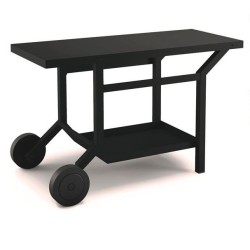 Mesa de Aço Preta e Cinza Clara para Planchas Forge Adour