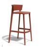 Lot de 4 tabourets de bar Vondom Africa hauteur d'assise 76 cm Clay