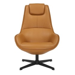 Fauteuil Pivotant Aric en PU miel VeryForma