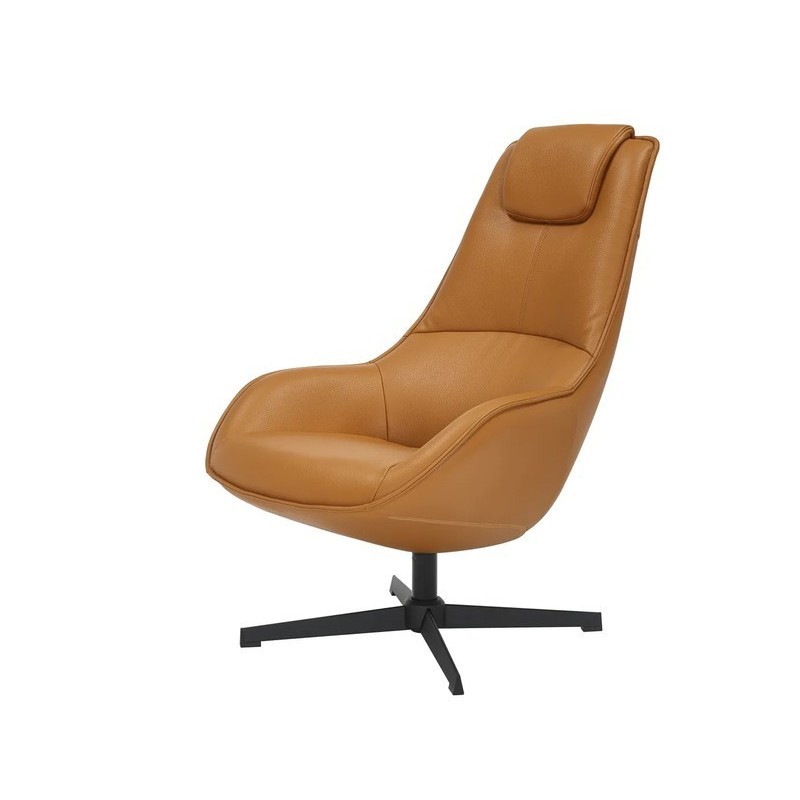 Sedia girevole Aric in Honey PU VeryForma