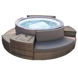 Spa portatile NetSpa VITA PREMIUM 6 posti con arredamento