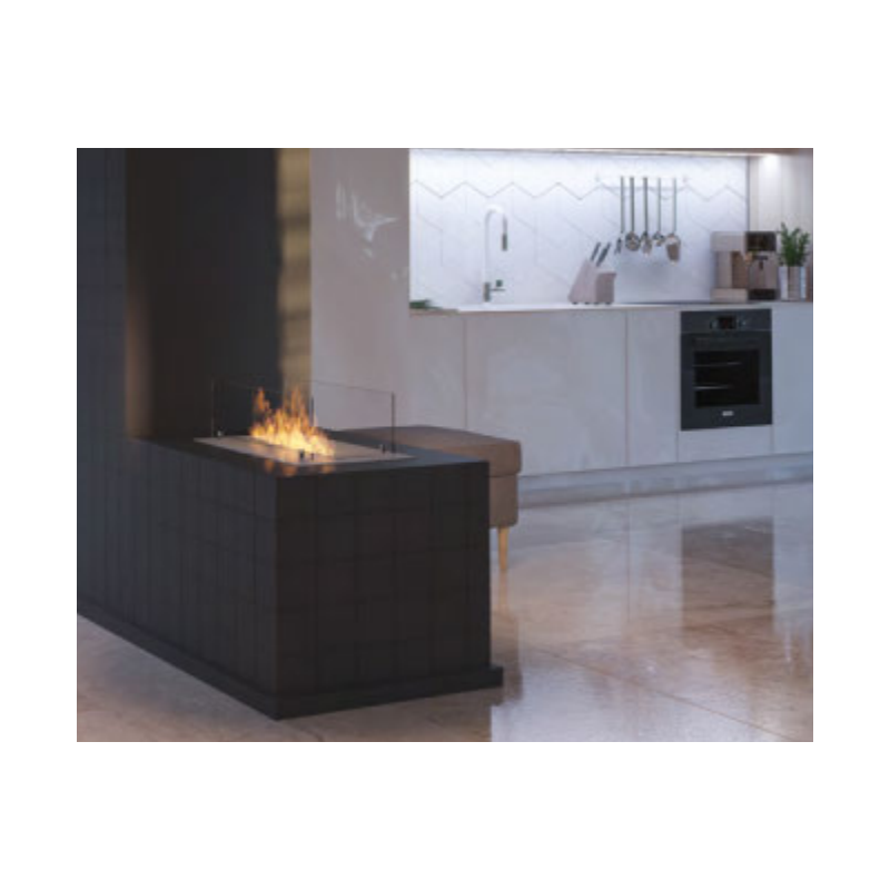 Infire 1L Insert 600 Bioethanol Burner with 2 Glass Units