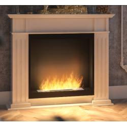 Cheminée au bioéthanol Infire  Inportal1 blanc avec 1 vitre
