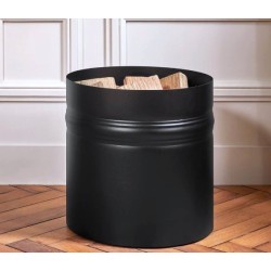 Log Rack Lutèce Schwarz Nineteen Design