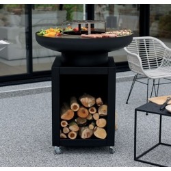 Brasero Brasichic Classic Plus pyramidal black Flamino